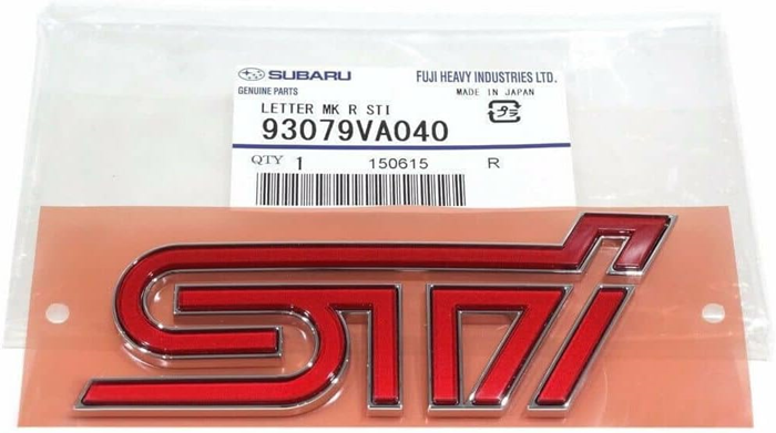 Subaru Impreza WRX STi Rear Badge 93079VA040 Genuine JDM | eBay