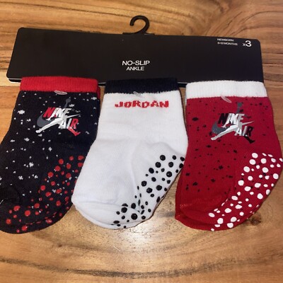 Nike Air Jordan Baby No Slip Ankle Socks Pair Basketball
