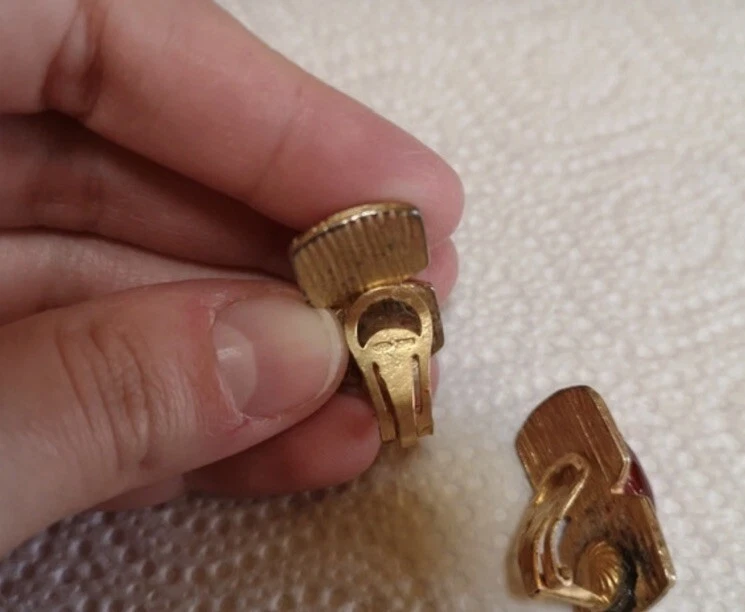 ORECCHINI CORALLO NATURALE ROSSO - Immagine 3 di 4