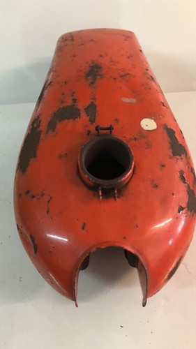 VINTAGE KAWASAKI MOTORCYCLE GAS FUEL TANK GAS TANK ORANGE - Picture 5 of 6
