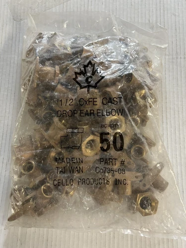 Cello Products CP735-08 90 deg Pressure Drop Ear Elbow Pack Of 50