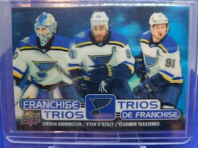 2020-21 Tim Horton Franchise Trios Binnington & O'reilly & Tarasenko Blues