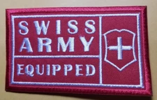 Swiss Army Patch approx 2.25x4"