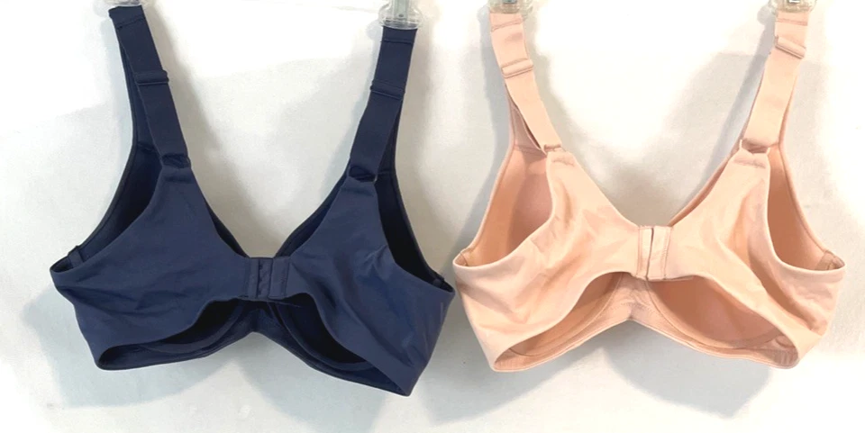 Juego de 2 sujetadores Breezies 38B modernos micro sin cables beige/azul A451345 BA6 Foto 2 de 4