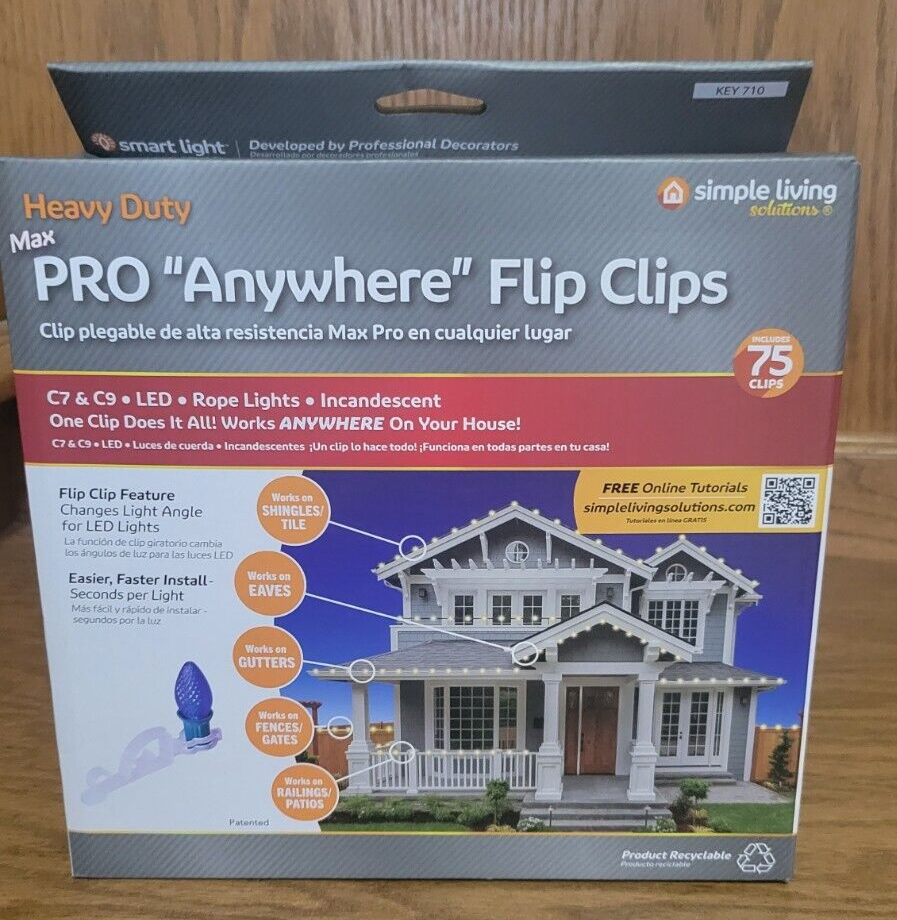 Simple Living Heavy Duty Max Pro Anywhere Flip Clips 75 Clips | eBay