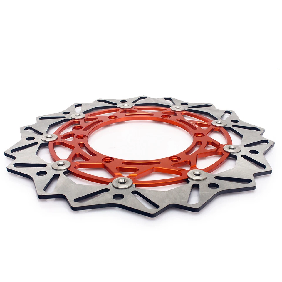 Rotor de disco de freno delantero Supermoto 320 mm para XCW EXC SXF MXC XC SXS 125-640 naranja Foto 3 de 4