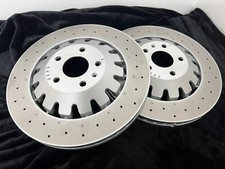 AUDI RS3 8V 2017- 370mm Front Drilled Brake Discs PAIR 8V0615301P VNE OEM