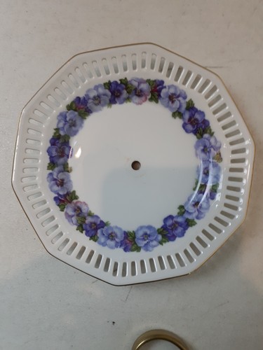 Vintage Bavaria Schumann Arzberg Germany 3 Tier Server Ceramic Purple Flowers - Picture 6 of 10