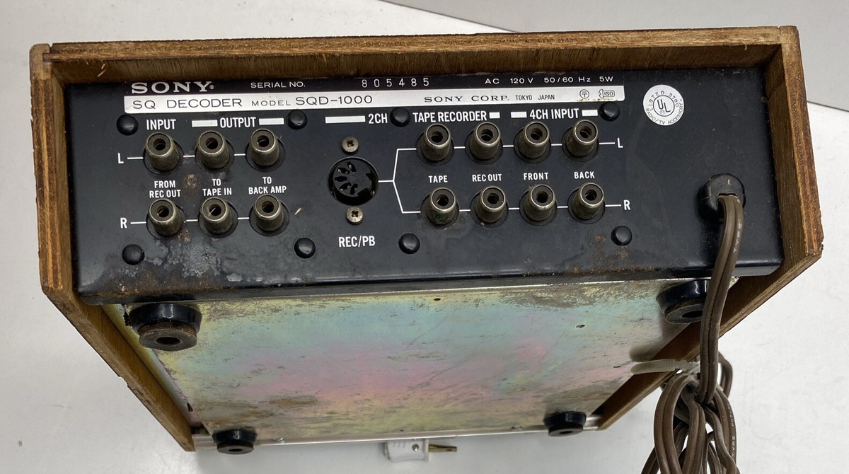 タイムセール！！！ ソニー　SONY SD Decoder 1000 アンプ Sony SQ Decoder Solid State Model SQD-1000 WORKING | eBay