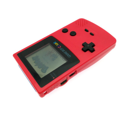 Red Retrofit Nintendo Game Boy Color GBC Console + Game Card | eBay