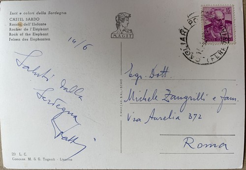 Cartolina Castelsardo Sassari Roccia dell’Elefante viaggiata - Foto 2 di 2