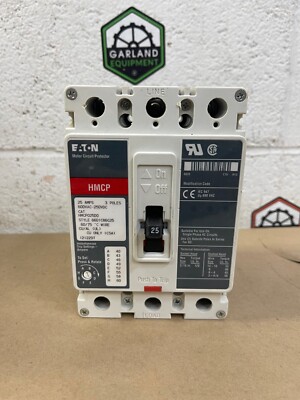 Eaton HMCP025D0 Motor Circuit Protector, Series C, 25A, 600VAC/250VDC, 3 Pole