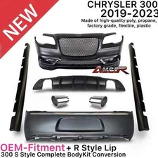Fits 19-23 Chrysler 300 Front Bumper Cover Conversion Replacement Full BodyKit