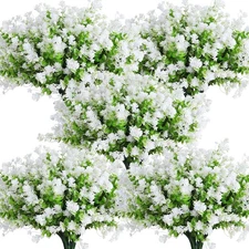 Faux Plastic Plants Fake Bulk Flowers Spring Summer Decoration Artificial Gre...