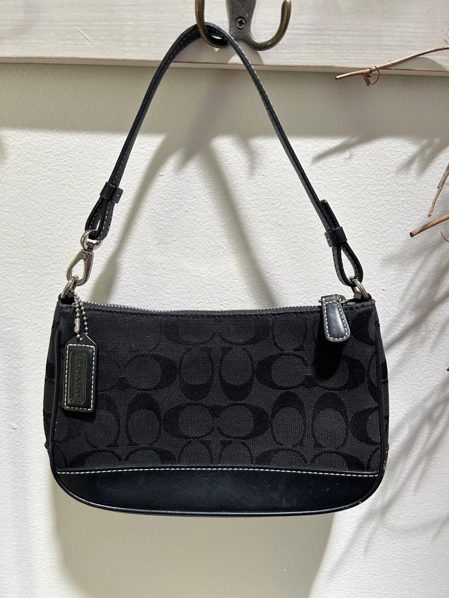 バッグ COACH Signature One Shoulder Bag Black Coach Black Signature for sale - eBay