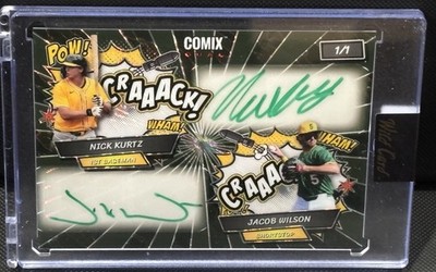 Nick Kurtz Jacob Wilson Dual Auto 1/1 Case Hit Rookie Baseball Wild Card 1 Of 1