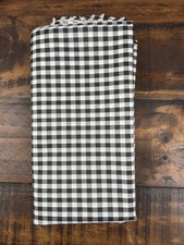 Black And White Check Polyester Fabric 2 Yards 12