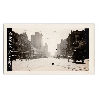 Photograph of Main Street Salt Lake City Utah c1910 - Downtown Automobiles Urban