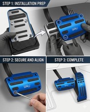 Blue Aluminum Sports Car Pedal Covers Non Slip Universal Automatic Kit Xb 374
