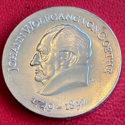 20 Mark DDR Silver Commemorative Coin 1968 Johann Wolfgang von Goethe J#1525