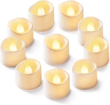 Homemory 12PCS Flickering Flameless LED Tea Light Candles Battery (200 + hours)