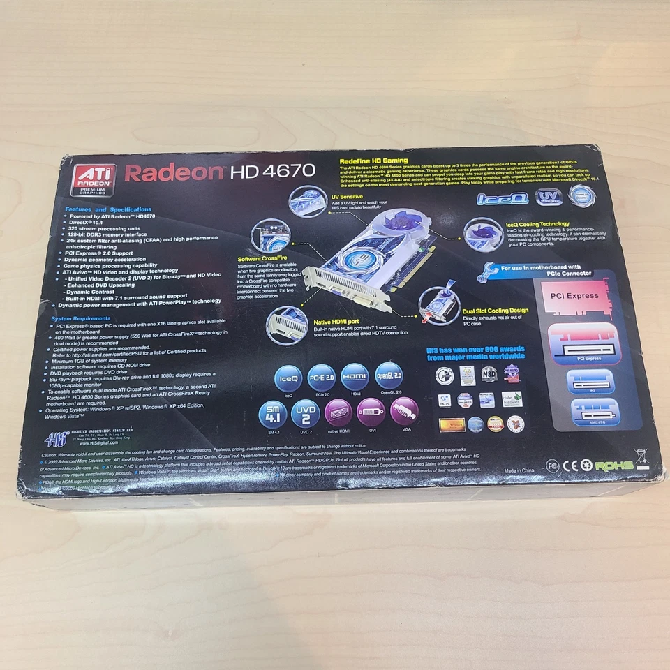 HIS IceQ ATI Radeon HD 4670 1GB 128BIT DDR3, PCI Express 2.0 x16 Graphics Card - Image 2 of 4