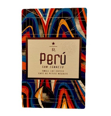Starbucks Reserve Roastery Peru San Ignacio 2017 Coffee Taster Card RARE