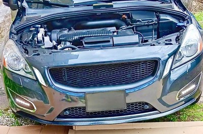 MESH Sport Grill Grille MATTE BLACK ABS - NEW - for VOLVO S60 2011 2012 2013