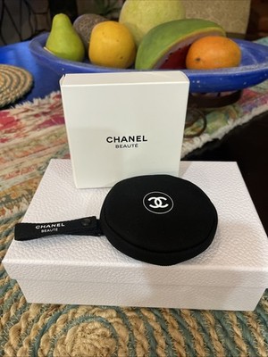 CHANEL Beauty Round Zipped Black Makeup Pouch/Case | eBay
