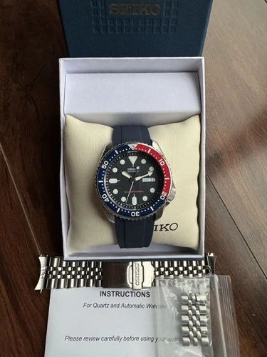 Vintage Seiko SKX175 Malaysia Pepsi Men's Automatic Diver Watch 7S26-0028 RARE!