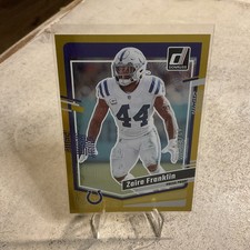 2023 ZAIRE FRANKLIN LIMITED EDITION SHORT PRINT GOLD PRESS PROOF 42/ 50-COLTS