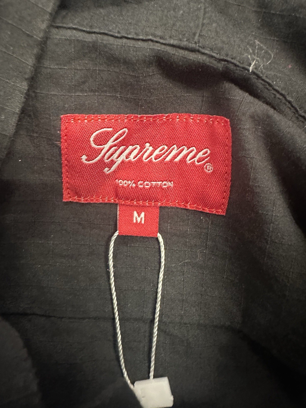 Size Medium - Supreme Black  Button Zip Windbreak… - image 3
