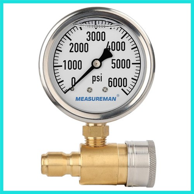 #ad 2 1 2quot; Pressure Washer Gauge Pressure Gauge Kit 3 8 Inch Quick Connect 0 6... $32.35