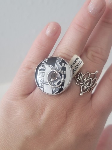 925 Sterling Silver  Artisan Modernist  Ring Sz 6.5 Marcin Drabik Silvart Poland