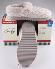 Dearfoams Knit Clog Women's Size L 9-10 Indoor/Outdoor Slipper Oatmeal Heather