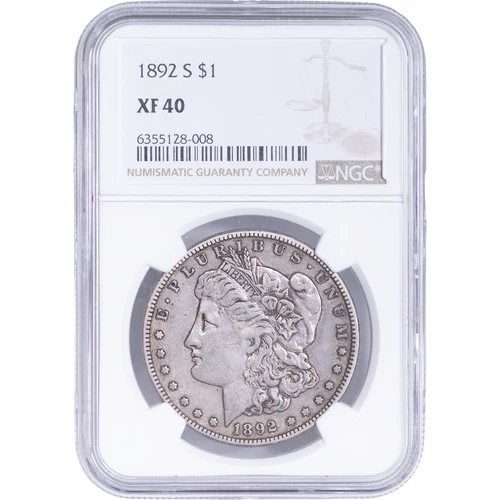 1892-S Morgan Silver Dollar NGC XF40