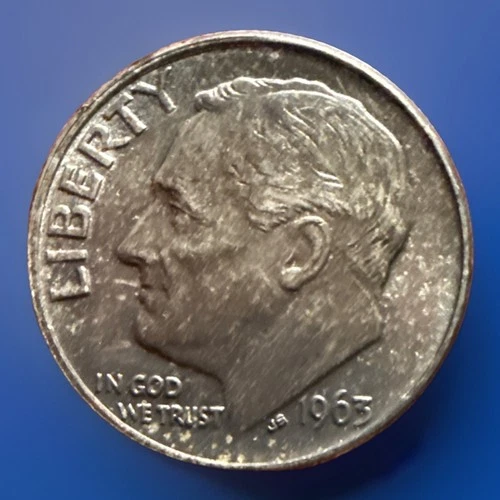 TONED 1963-P UNCIRCULATED ROOSEVELT DIME *** 179