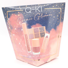 Q-KI Cosmic Glimmer 4 Pc Gift Set - Eyeshadow, Lipstick, Lip Gloss & Nail Polish