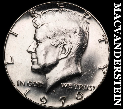 1970-D Kennedy Half Dollar- Silver- Choice Gem Brilliant Uncirculated #J3779