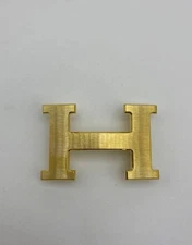 38mm H Herme Belt Buckle Gold Brushed Constance