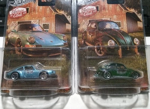 Hot Wheels Silver Series Vintage 1968 Club "Classic Bug" & '71 Porsche 911 2 lot