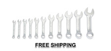 Mac Tools Sxs112ptr 11-piece Sae Knuckle Saver Stubby Combined Wrench Set 12pt