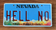 HOME MEANS NEVADA GRAPHIC  VANITY LICENSE PLATE  
