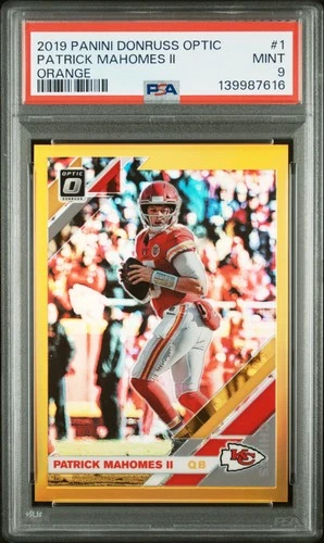 2019 PANINI DONRUSS OPTIC ORANGE #1 PATRICK MAHOMES II 133/199 PSA 9