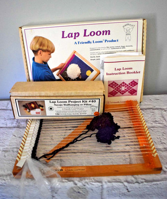 Original Lap Loom Harrisville Designs 12 x16  w/Navajo Wallhanging/Pillow Kit Vt