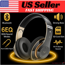 Wireless Headphones Bluetooth Noise Cancelling Stereo Earphones Over Ear Headset