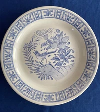 Faiencerie De Gien 12 Inch Chop/Cake Plate. Oiseau Bleu Pattern. Made in France
