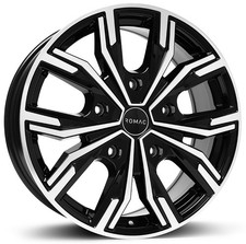 Alloy Wheels 16" Romac Torque Black Polished Face For Vauxhall Combo [E] 18-24