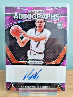 2024 Prizm Draft Kyshawn George Draft Picks Auto Purple Ice RC /99 #DPA-KGG