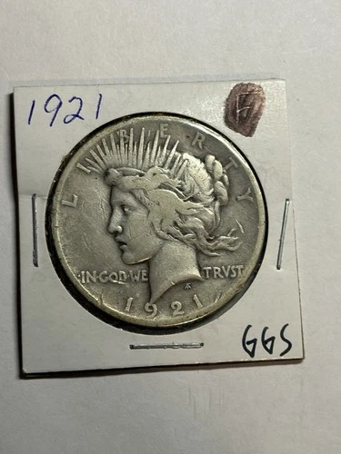 1921 Peace Silver Dollar VF High Relief Key Date